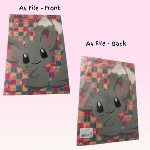Pokémon Center Minccino A4 Clear File & Mini Folder Set – Japan Exclusive